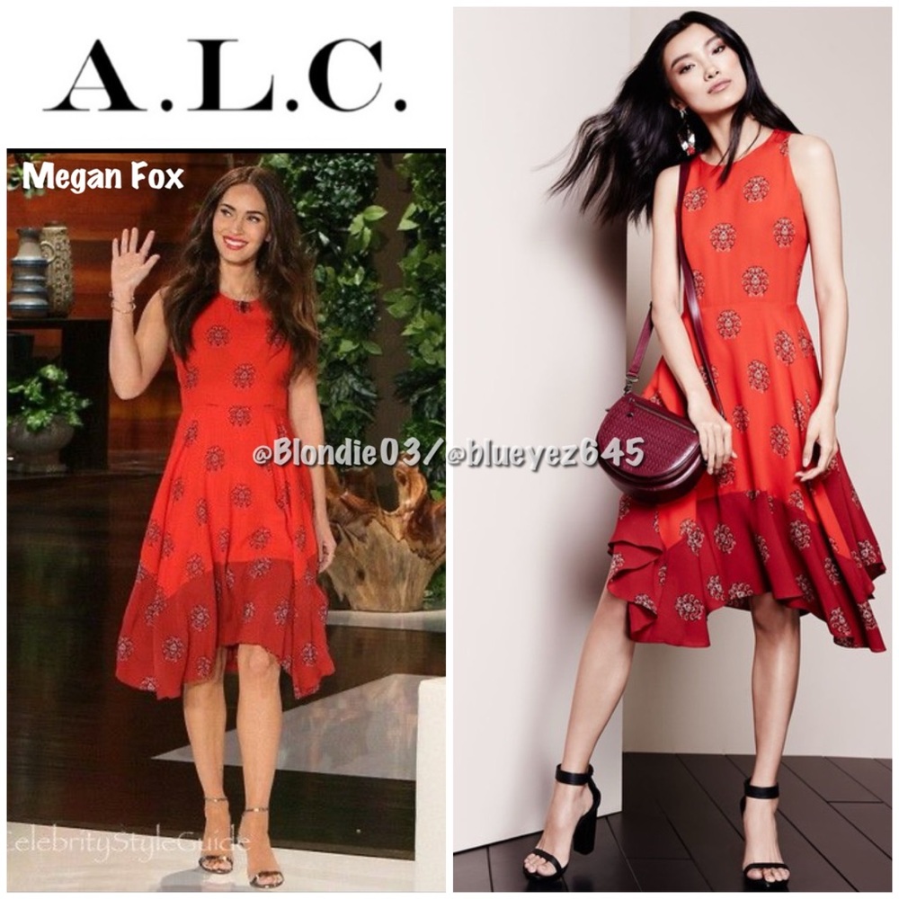 A.L.C “Elisa” red handkerchief dress 8